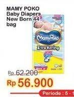 Promo Harga Mamy Poko Perekat Xtra Kering NB-S44 44 pcs - Indomaret