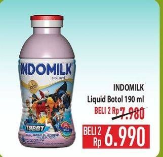 Promo Harga Indomilk Susu Cair Botol 190 ml - Hypermart