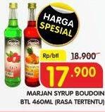 Promo Harga MARJAN Syrup Boudoin Rasa Tertentu 460 ml - Superindo