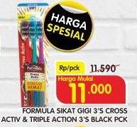 Promo Harga FORMULA Sikat Gigi Cross Activ/Triple Action  - Superindo
