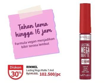 Promo Harga Rimmel Lasting Mega Matte  - Guardian