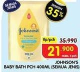 Promo Harga JOHNSONS Baby Bath All Variants 400 ml - Superindo