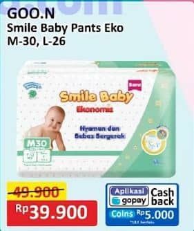 Promo Harga Goon Smile Baby Ekonomis Pants L26, M30 26 pcs - Alfamart