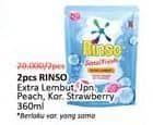 Promo Harga Rinso Liquid Detergent + Molto Japanese Peach, + Molto Korean Strawberry, Sensi Fresh 360 ml - Alfamidi