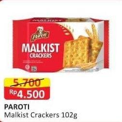 Promo Harga Paroti Malkist Crackers 102 gr - Alfamart