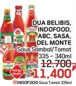 Promo Harga Indofood Saus Tomat 335 ml - LotteMart
