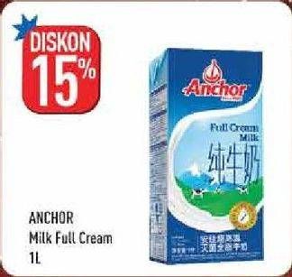 Promo Harga ANCHOR Milk Full Cream 1000 ml - Hypermart