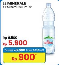 Promo Harga Le Minerale Air Mineral 1500 ml - Indomaret