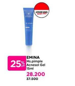 Promo Harga Emina Ms. Pimple Acne Solution Calming Gel  20 ml - Watsons