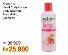 Promo Harga NATUR-E Hand Body Lotion Daily Nourishing Revitalizing 245 ml - Indomaret