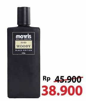 Promo Harga Morris Eau De Parfum Black Edition N19 Woody, N23 Aquatic Black Edition 100 ml - Alfamart