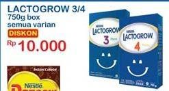 Promo Harga LACTOGROW 3 / 4 Susu Pertumbuhan All Variants 750 gr - Indomaret