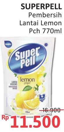 Promo Harga Super Pell Pembersih Lantai Lemon Ginger 770 ml - Alfamidi