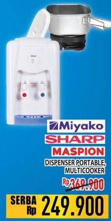 Promo Harga MIYAKO, SHARP, MASPION, Dispenser Portable, Multicooker  - Hypermart