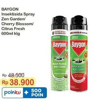 Promo Harga Baygon Insektisida Spray Zen Garden, Cherry Blossom, Citrus Fresh 600 ml - Indomaret