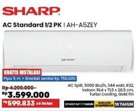 Promo Harga Sharp AH-A5ZEY | AC Standard 1/2PK  - COURTS