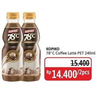 Promo Harga Kopiko 78C Drink Coffee Latte 240 ml - Alfamidi