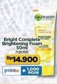 Promo Harga GARNIER Light Complete Brightening Foam 50 ml - Indomaret