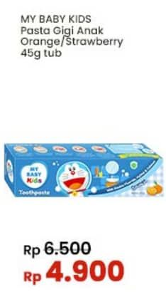 Promo Harga My Baby Kids Toothpaste Orange, Strawberry 45 gr - Indomaret