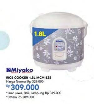 Promo Harga MIYAKO MCM 528 | Magic Com  - Carrefour