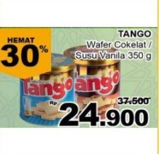 Promo Harga TANGO Wafer Chocolate, Vanilla Milk 350 gr - Indomaret
