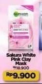 Promo Harga GARNIER Mask Sakura White Sakura Pink Clay Mask 6 ml - Alfamart