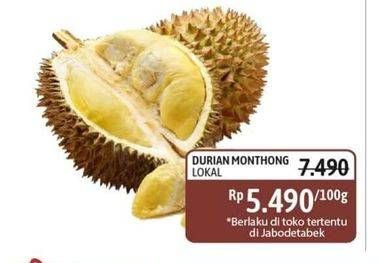 Promo Harga Durian Monthong Lokal per 100 gr - Alfamidi