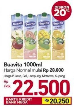 Promo Harga BUAVITA Fresh Juice 1000 ml - Carrefour