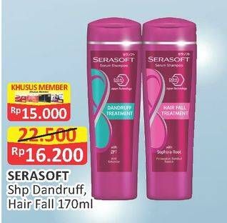 Promo Harga SERASOFT Shampoo Dandruff, Hair Fall Treatment 170 ml - Alfamart