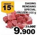 Promo Harga Daging Rendang Sapi Frozen, Spesial per 100 gr - Giant