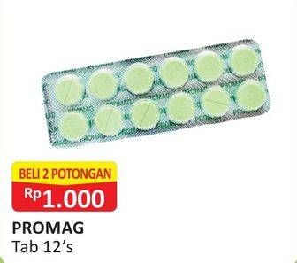 Promo Harga PROMAG Obat Sakit Maag Tablet per 2 pouch 12 pcs - Alfamart