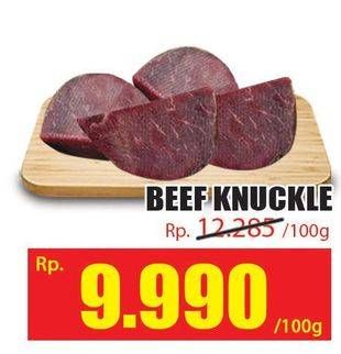 Promo Harga Beef Knuckle (Daging Inside) per 100 gr - Hari Hari