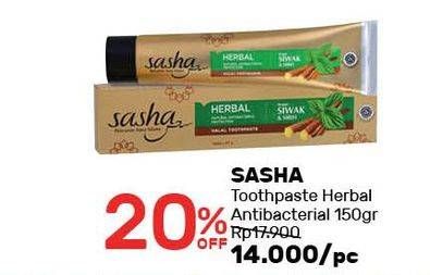 Promo Harga SASHA Toothpaste Anti Bacterial 150 gr - Guardian