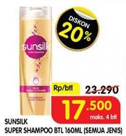 Promo Harga SUNSILK Super Shampoo All Variants 160 ml - Superindo