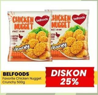 Promo Harga Belfoods Nugget Chicken Nugget Crunchy 500 gr - Yogya