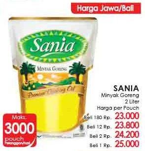 Promo Harga SANIA Minyak Goreng 2 ltr - LotteMart