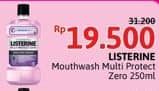 Promo Harga Listerine Mouthwash Antiseptic Multi Protect Zero 250 ml - Alfamidi