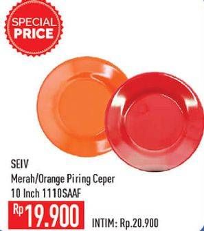Promo Harga SEIV Piring Ceper Merah, Orange  - Hypermart