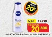 Promo Harga NIVEA Sensational Body Lotion 200 ml - Superindo