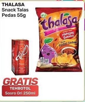 Promo Harga Thalasa Snack Keripik Talas Pedas Sedap 55 gr - Alfamart