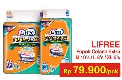 Promo Harga Lifree Popok Celana Ekstra Serap M10, L8, XL6  - Indomaret