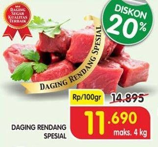 Promo Harga Daging Rendang Sapi Spesial per 100 gr - Superindo