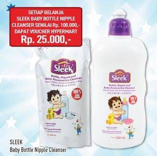 Promo Harga SLEEK Baby Bottle, Nipple and Accessories Cleanser  - Hypermart