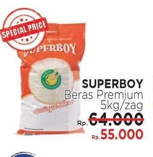 Promo Harga Superboy Beras Premium 5 kg - LotteMart