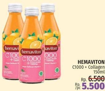 Promo Harga HEMAVITON C1000 Orange + Collagen 150 ml - LotteMart