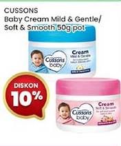 Promo Harga Cussons Baby Cream Mild Gentle, Soft Smooth 50 gr - Indomaret