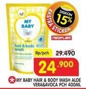 Promo Harga MY BABY Hair & Body Wash Aloe Vera Avocado 400 ml - Superindo