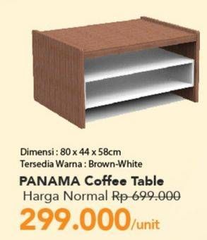 Promo Harga Panama Coffe Table 80 X 44 X 58 Cm  - Carrefour