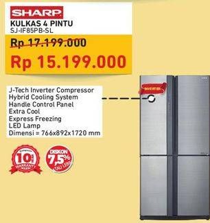 Promo Harga SHARP SJ-IF85PB | Refrigerator  - Courts