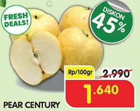 Promo Harga Pear Century per 100 gr - Superindo